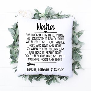 Grandma/ Nana/ Granna/ Grandpa/ Papa/ Pillow/ Custom Pillow/ Cushion Cover / Personalized Gift / Custom Pillowcase