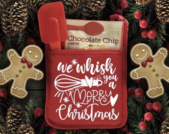 Christmas Potholder Gift/ Teacher Gift/ Neighbor Gift/ Baker Gift