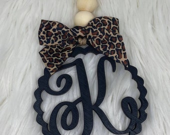 Leopard Monogram Car Charm