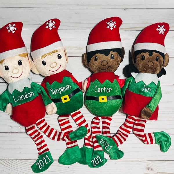 Personalized Christmas Elves, Personalized Christmas Elf, Boy Girl Elf, Holiday Elves, Plush Christmas Elves
