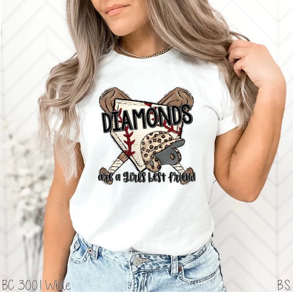 Diamonds Are A Girls Best Friend Baseball T Shirt For Women Diamonds Are A Girls Best Friend Baseball T Shirt For Women