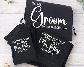 Groom Personalized Underwear & Socks/ Wedding Gift/ Property of/ Personalized Gift From Bride/ Wedding Day/Anniversary Gift/Groom Gift