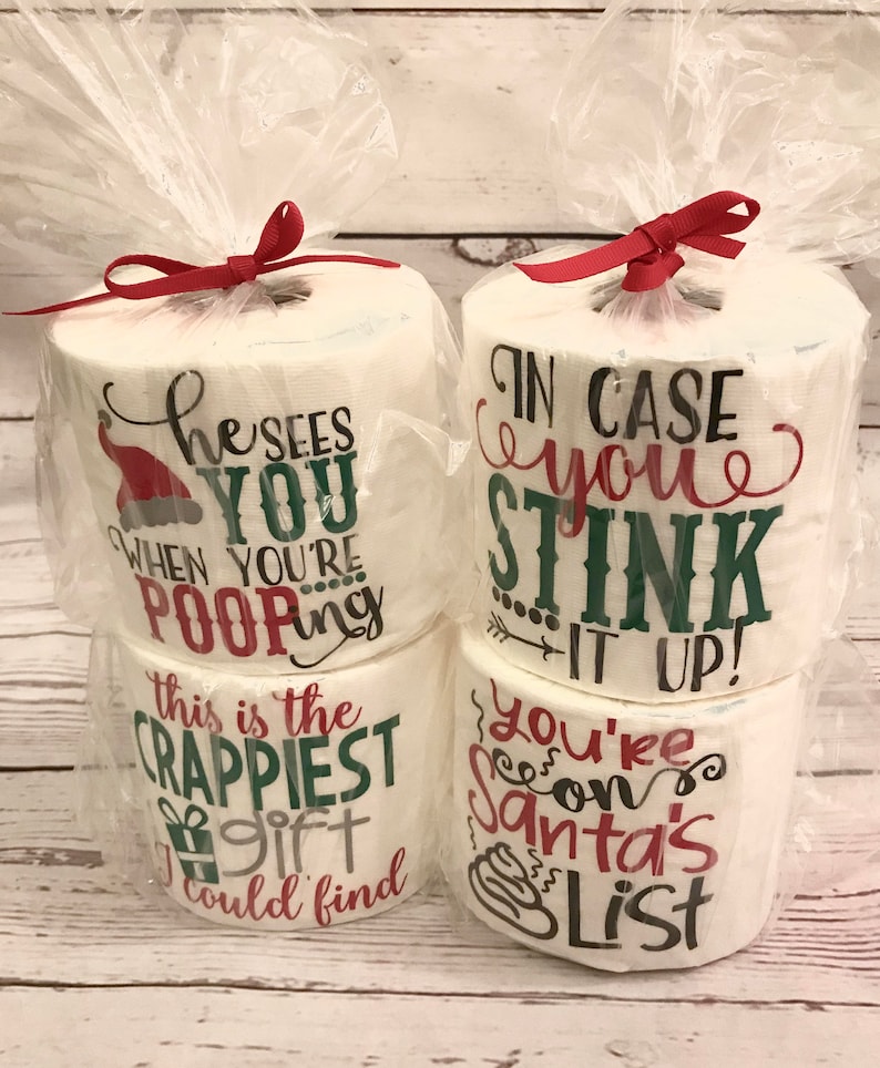 Christmas Toilet Paper/ Gag Gift/ White Elephant/ Secret Santa Gift Idea/ Secret Santa/ Person Hard To Shop For/ Holiday Gift/ Family Gift image 3