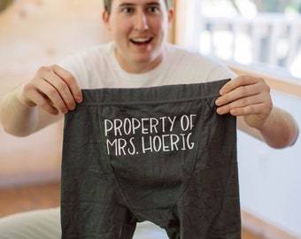 Groom Personalized Underwear & Socks/ Wedding Gift/ Property of/ Personalized Gift From Bride/ Wedding Day/Anniversary Gift/Groom Gift