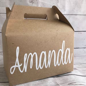 Customized Gable Boxes/ Personalized Bridal Gift Boxes/ Custom Gift Boxes/ Bachelorette Party Favors/ Hotel Welcome Boxes / image 2