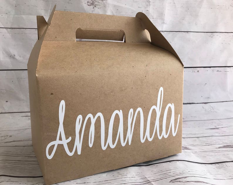 Customized Gable Boxes/ Personalized Bridal Gift Boxes/ Custom Gift Boxes/ Bachelorette Party Favors/ Hotel Welcome Boxes / image 2