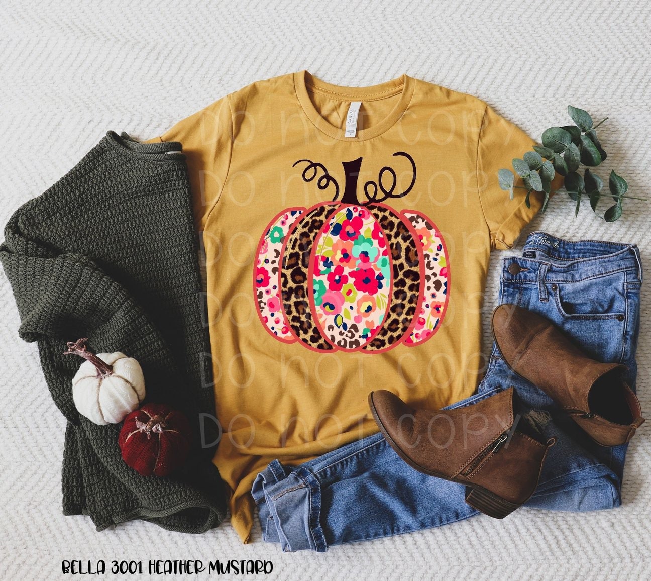 Floral Leopard Pumpkin/ Pumpkin Shirt/ Screen Print Tee Etsy