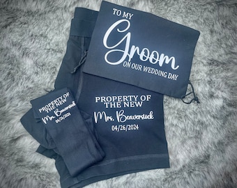 Groom Personalized Underwear & Socks/ Wedding Gift/ Property of/ Personalized Gift From Bride/ Wedding Day/Anniversary Gift/Groom Gift