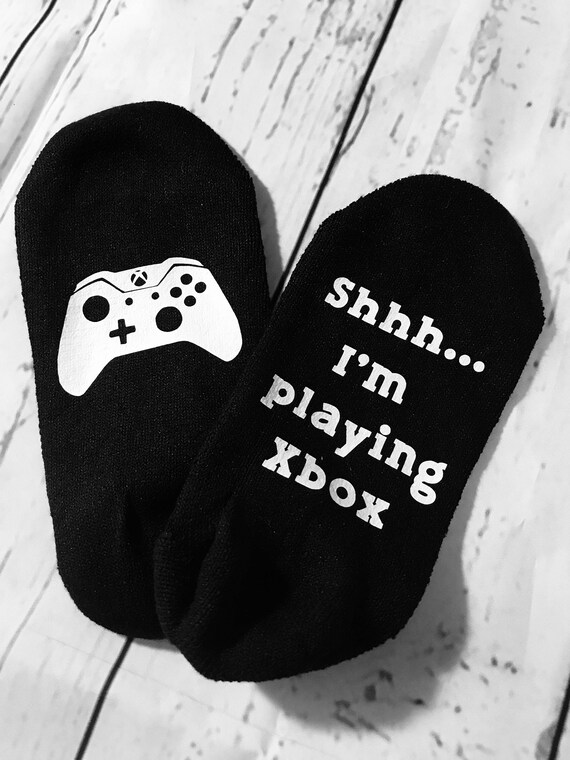 Gaming Socks / Custom Socks / Shhh... I'm Playing / Gamer Etsy