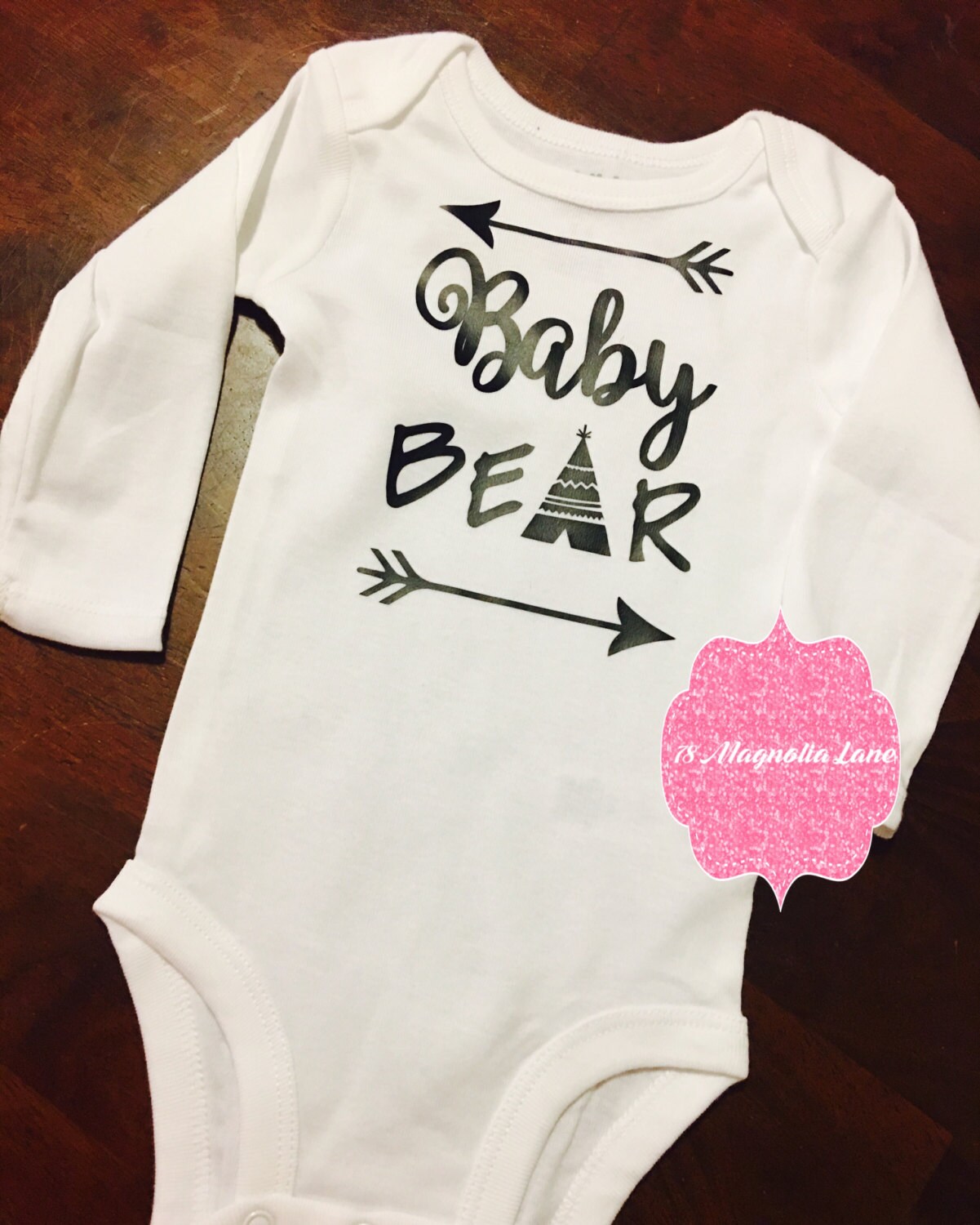 Baby Bear Bodysuit / Custom Baby Clothes / Baby Shower Gift / Etsy