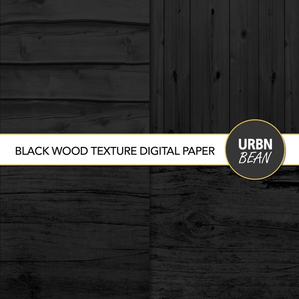 Wood Digital Paper, Black Wood Background, Wood Texture, Scrapbooking ...