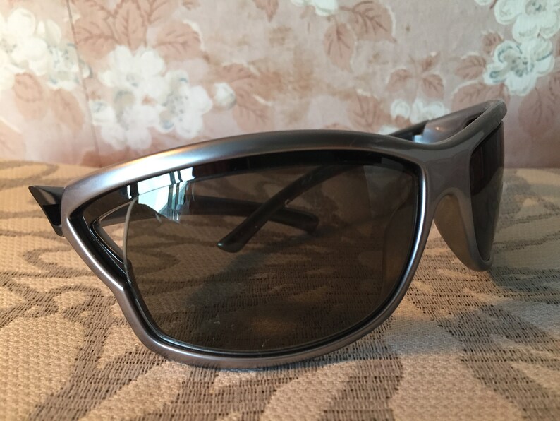 Y2K NOS Sporty Sunglasses Silver Wrap Around Vidi Vici Exalt | Etsy