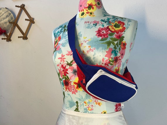 Red White + Blue Colorblock Fanny Pack Vintage Y2… - image 2
