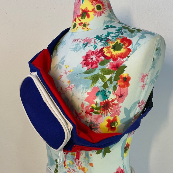 Red White + Blue Colorblock Fanny Pack Vintage Y2… - image 4