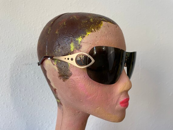 Golden Goddess Oversized Rimless Sunglasses DEADS… - image 1