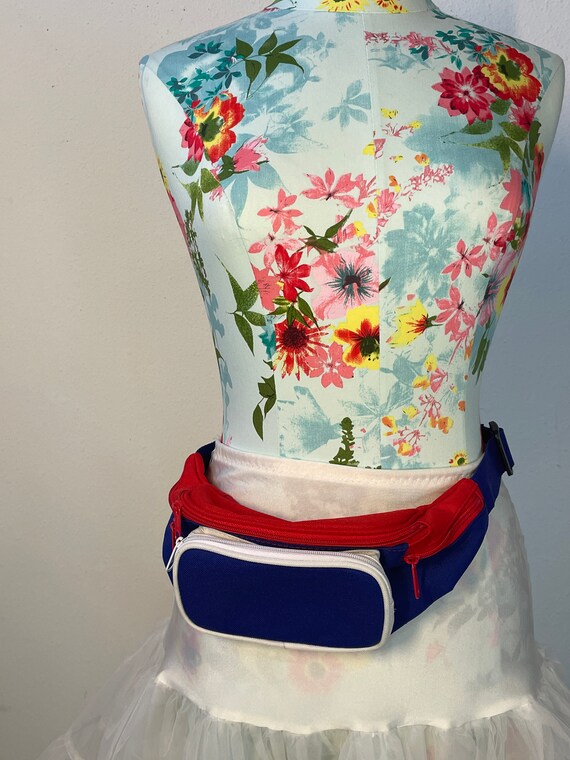 Red White + Blue Colorblock Fanny Pack Vintage Y2… - image 6