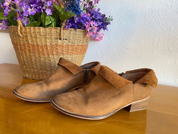 Ladies tan ankle boots size clearance 7