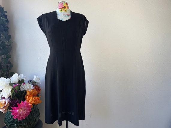 Forever Young by Puritan Black Crepe Rayon Dress … - image 10