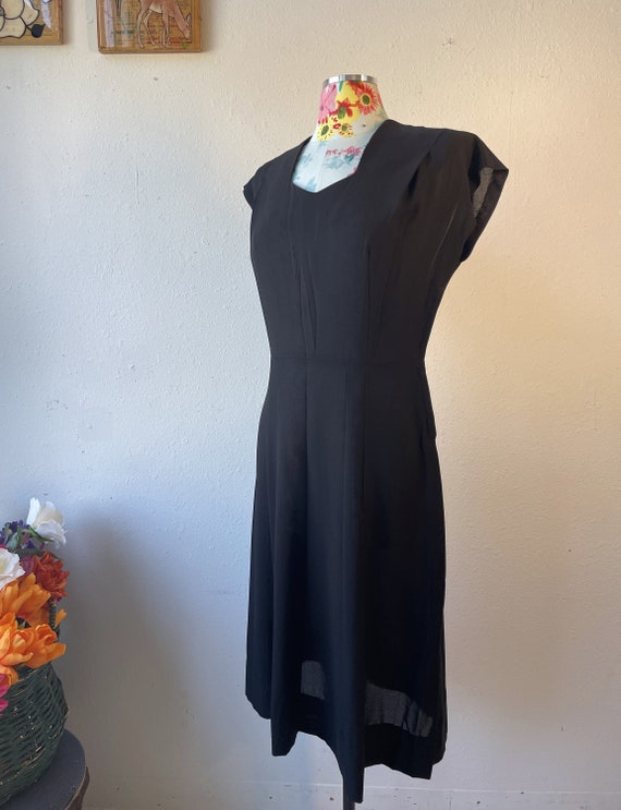 Forever Young by Puritan Black Crepe Rayon Dress … - image 5
