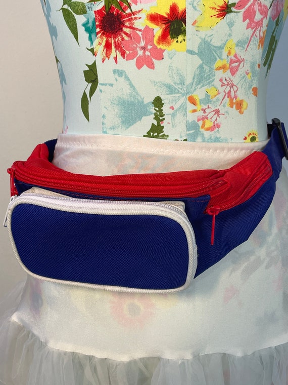 Red White + Blue Colorblock Fanny Pack Vintage Y2… - image 10