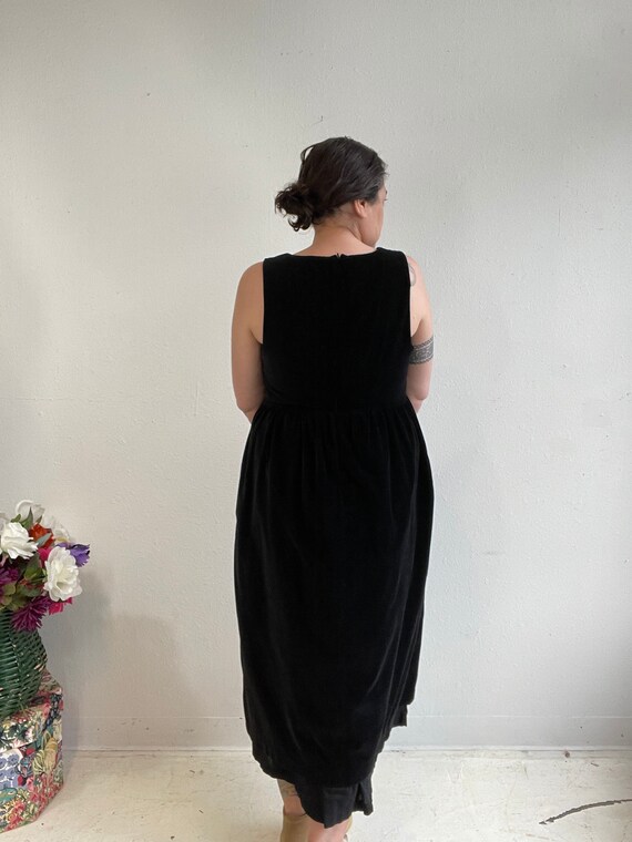Susan Bristol Black Velvet Pinafore Dress Folklor… - image 8