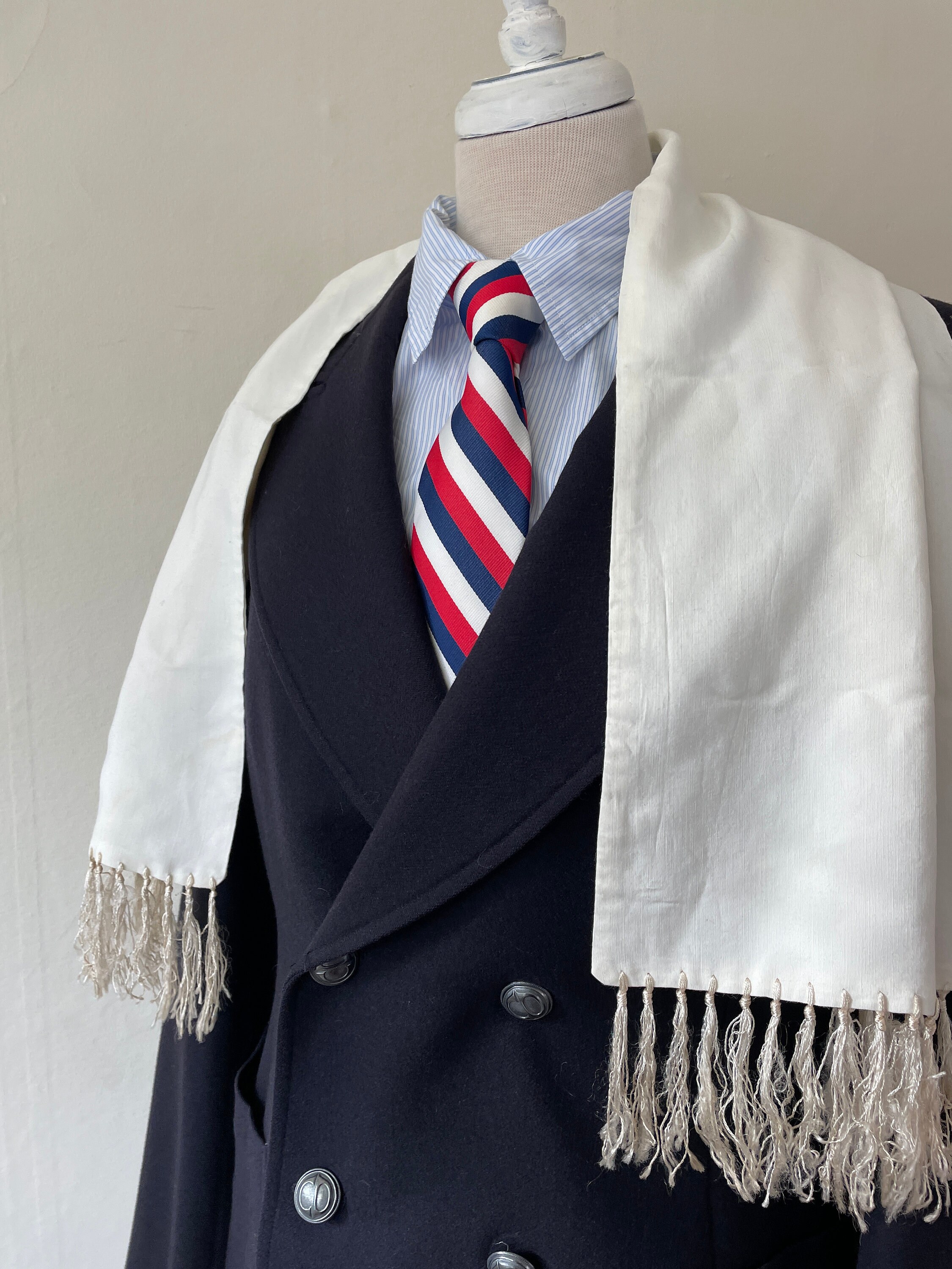 Vintage GOLDEN CLASP Tie by Prince Consort brwn/light blue conexao085