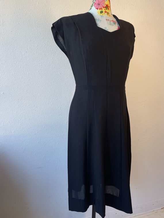 Forever Young by Puritan Black Crepe Rayon Dress … - image 9