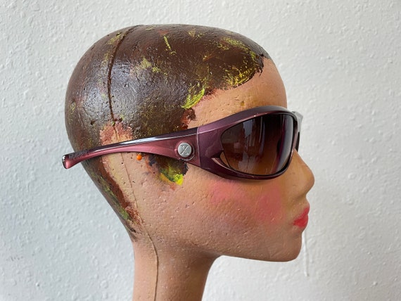 Bold Purple Plastic Shield Sunglasses Exalt Cycle… - image 4