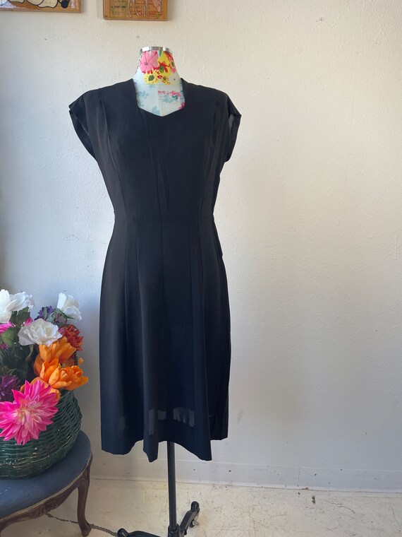 Forever Young by Puritan Black Crepe Rayon Dress … - image 4