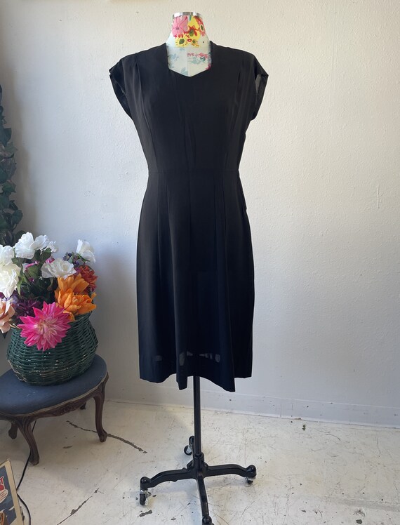 Forever Young by Puritan Black Crepe Rayon Dress … - image 2