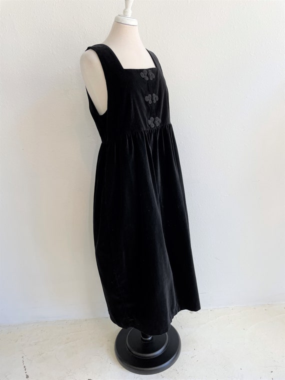 Susan Bristol Black Velvet Pinafore Dress Folklor… - image 3