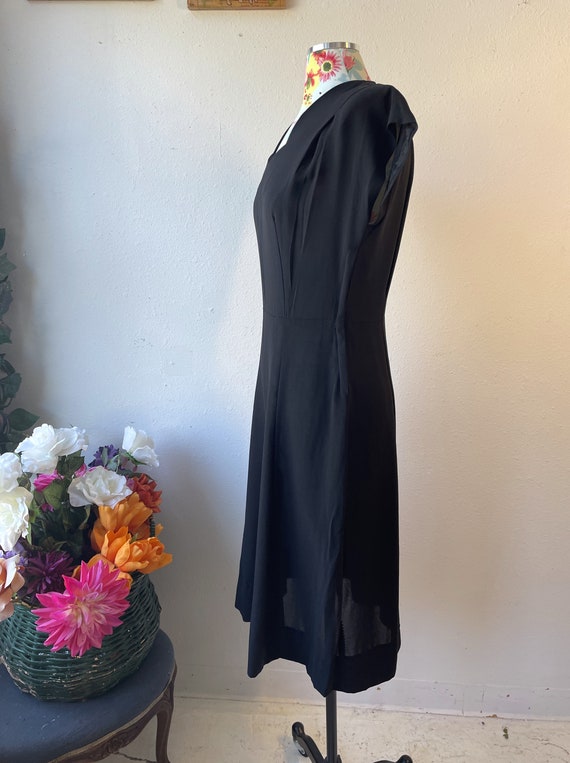 Forever Young by Puritan Black Crepe Rayon Dress … - image 6