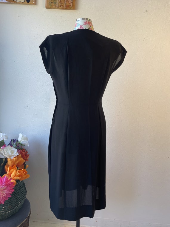 Forever Young by Puritan Black Crepe Rayon Dress … - image 8