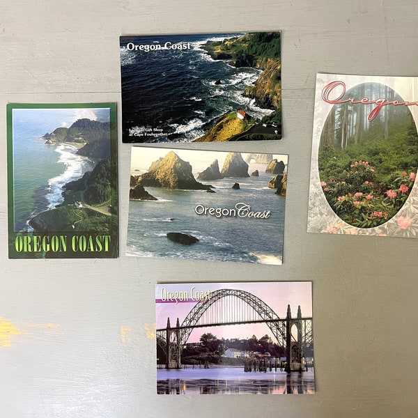 Oregon Coast Scenic Postcards LOT of 5 Vintage 1990s Souvenirs West Coast USA