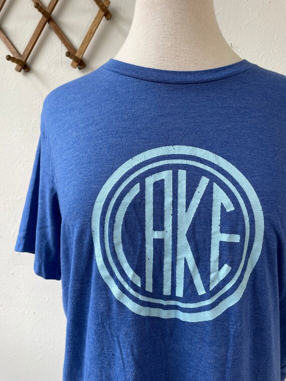 CAKE the Band Concert Tee Round Logo Marine Blue Cotton Blend Etsy