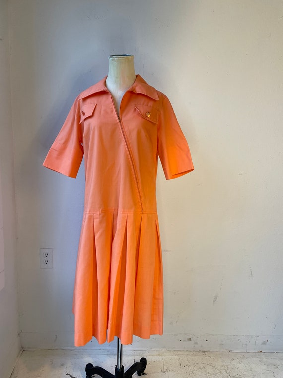 Orange Sherbet Shirtdress Cotton Blend Lillian Ru… - image 10