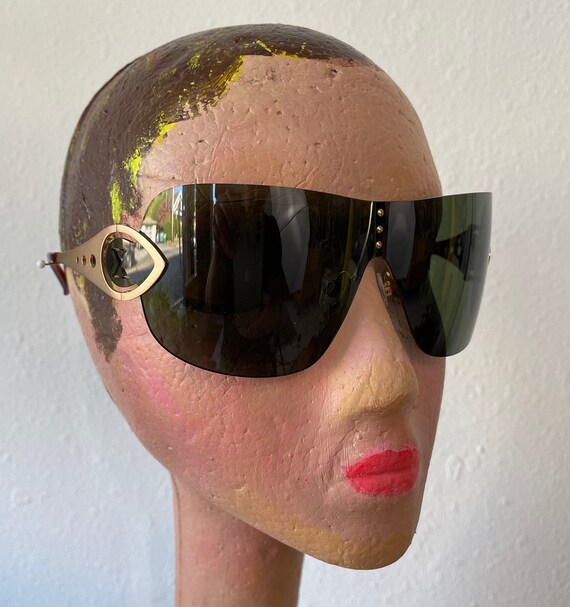 Golden Goddess Oversized Rimless Sunglasses DEADS… - image 4