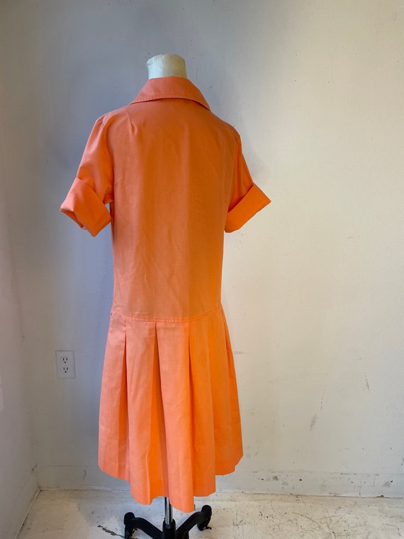 Orange Sherbet Shirtdress Cotton Blend Lillian Ru… - image 9