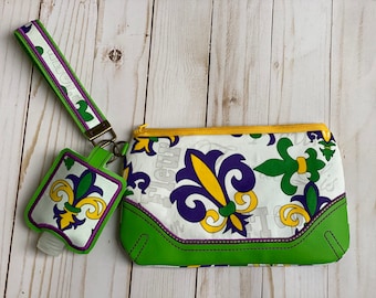 Mardi Gras Theme Heidi Wristlet