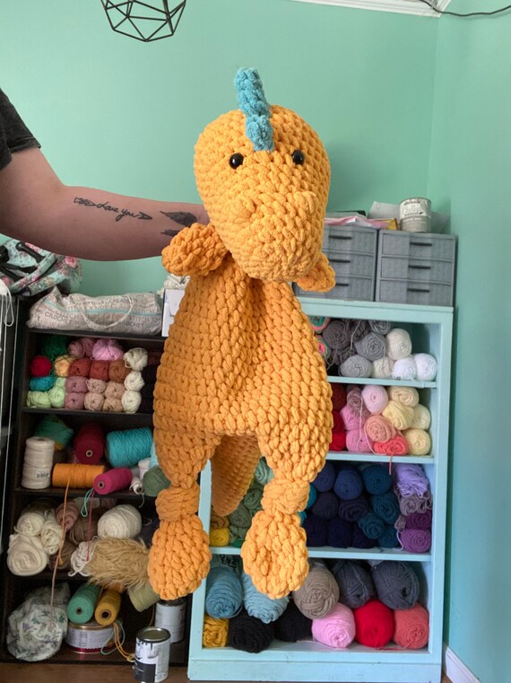 GIANT DINOSAUR Plush Toy Extra LARGE Crochet Dino Snuggle Etsy