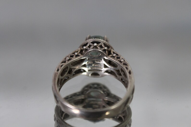 925 /& 14k Vintage Mystic Topaz Ring w Cross Hatched Weave Woven Shoulders in Sterling Silver and Yellow Gold
