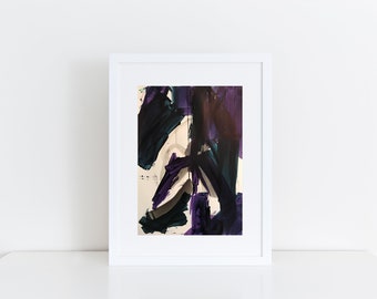 Prints available! 'Spirit'. A print of a painting by Sticks + Ink. Purple, Turquoise, decor, pretty wall art first anniversary birthday gift