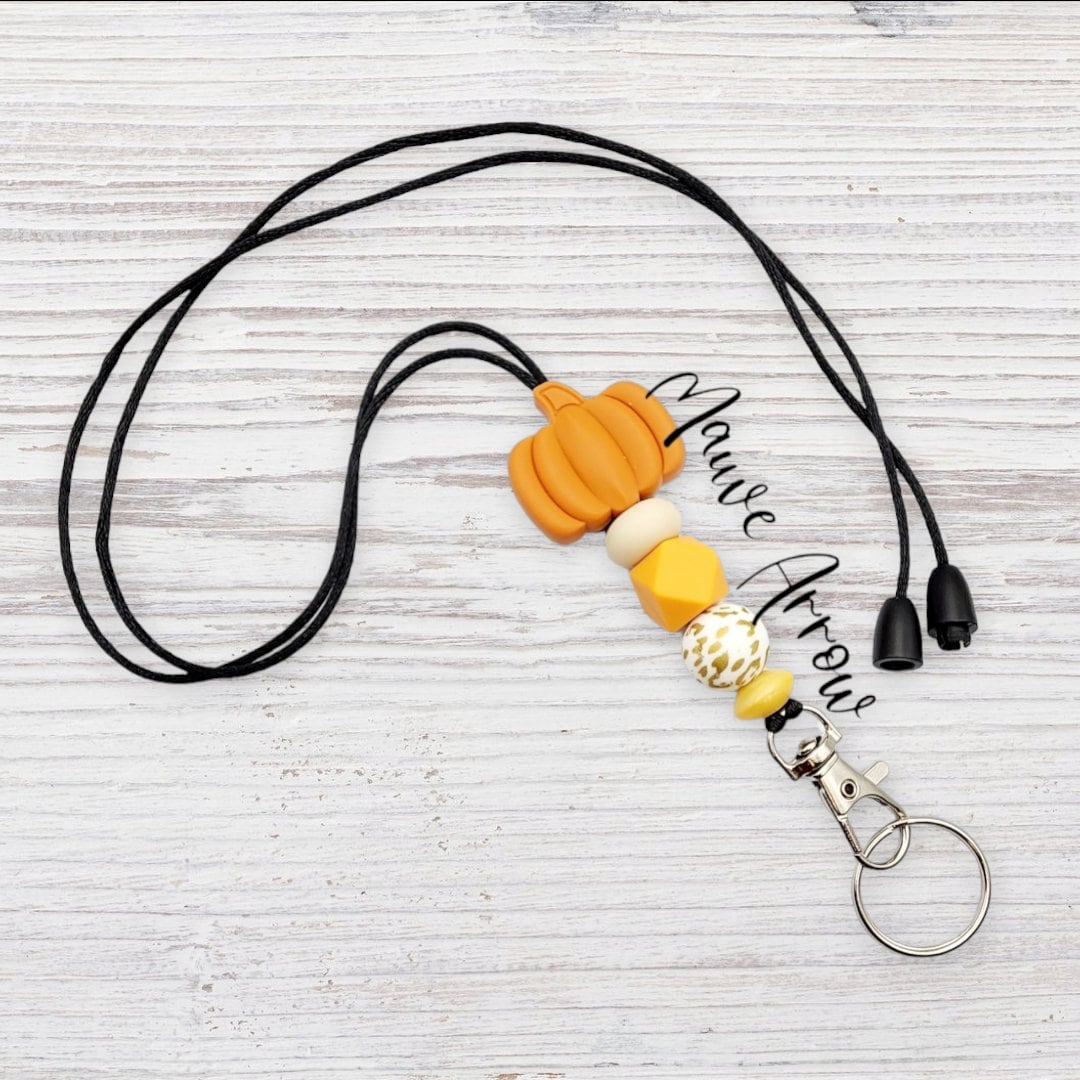 Harvest Time Lanyard, Lanyard ID Holder, ID Badge Card Lanyard, Lanyard