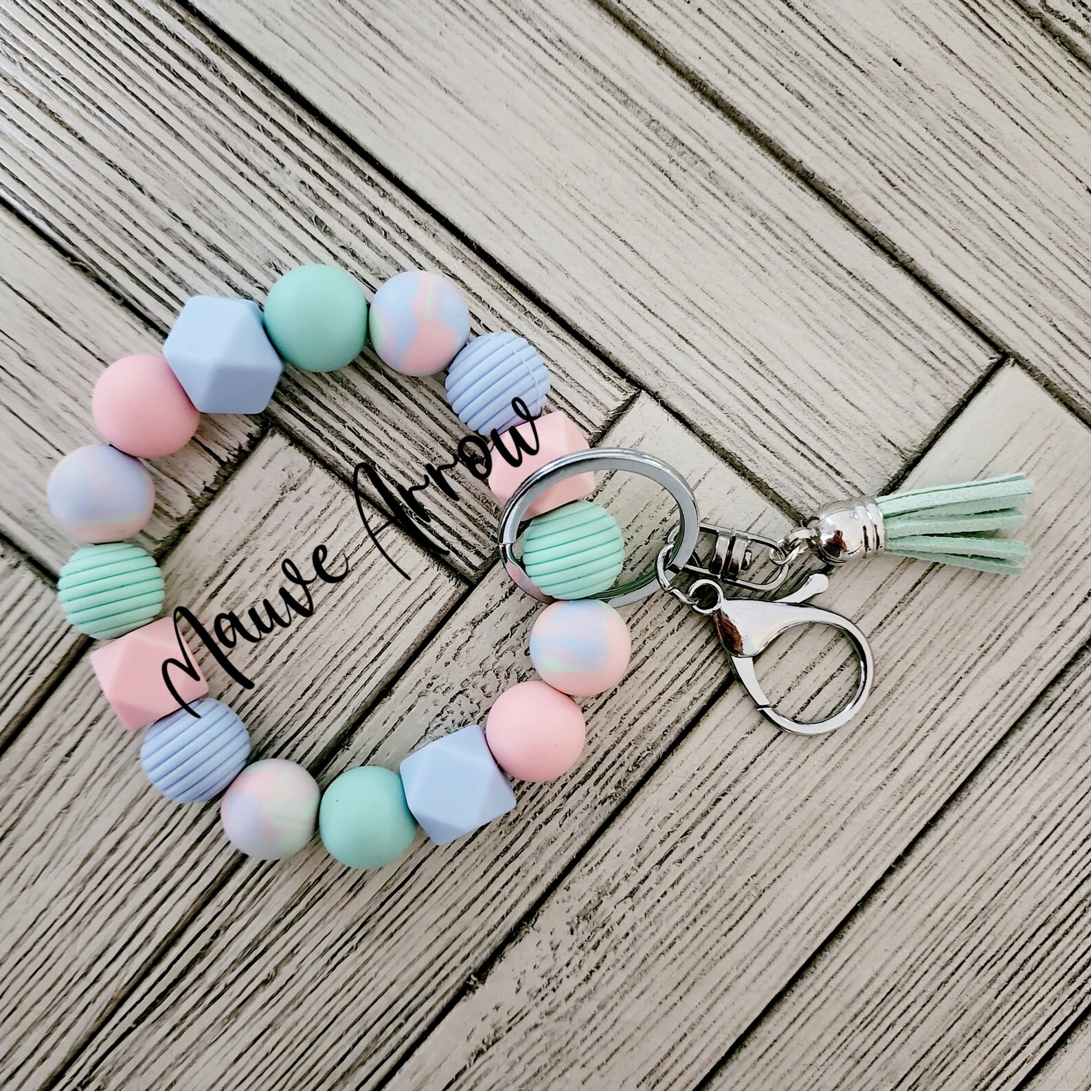Pretty Pastels Wristlet Keychain Custom Keychain for Women Etsy