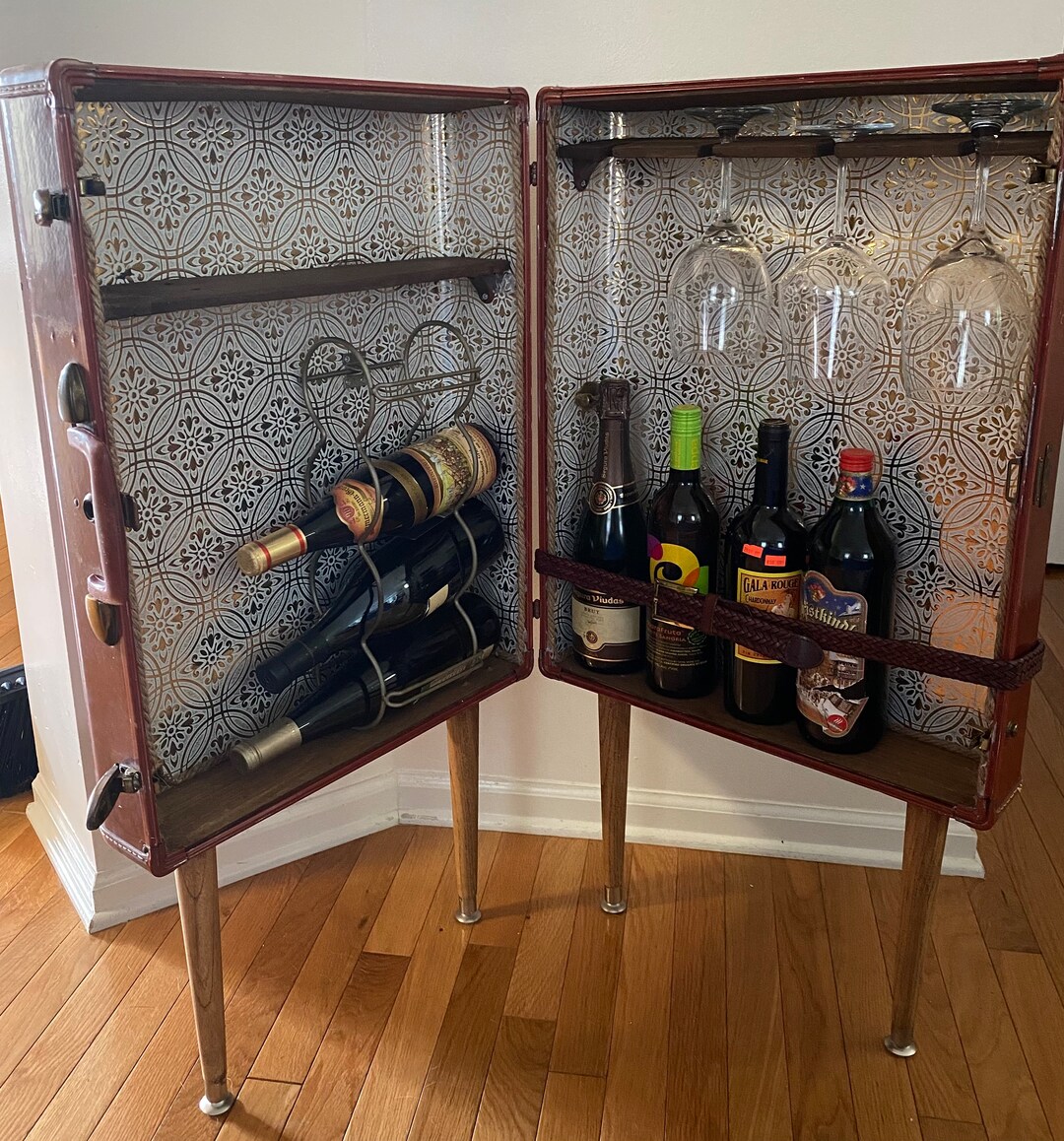 Vintage Suitcase Bar Etsy