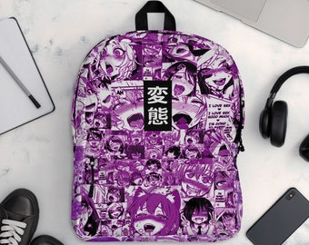 ECCHI School Bag | Sexy Anime Waifu Lewd Backpack | Doujin Manga Aesthetic Schoolbag | Oppai Weeb Rucksack | laptop pocket | water resistant