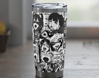 ECCHI Tumbler || Lewd Sexy Anime Girls Doujin Manga Oppai Eroge Waifus || Vagabond ~ 20oz Stainless Steel Tumbler || Fits in car cup-holder