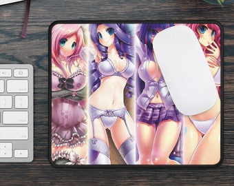 OPPAI HAREM mouse pad || Anime Ecchi Girls gaming mouse pad || Lewd Waifus Manga mouse pad || gamer mousepad || non slip || e-girl streamer