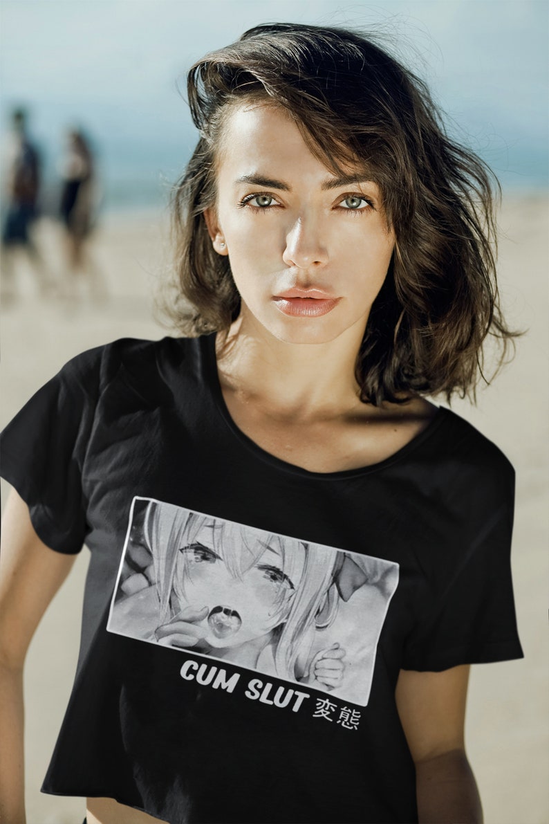 Lewd Anime CUM SLUT Womens Crop Top Anime Cosplay T-shirt - Etsy