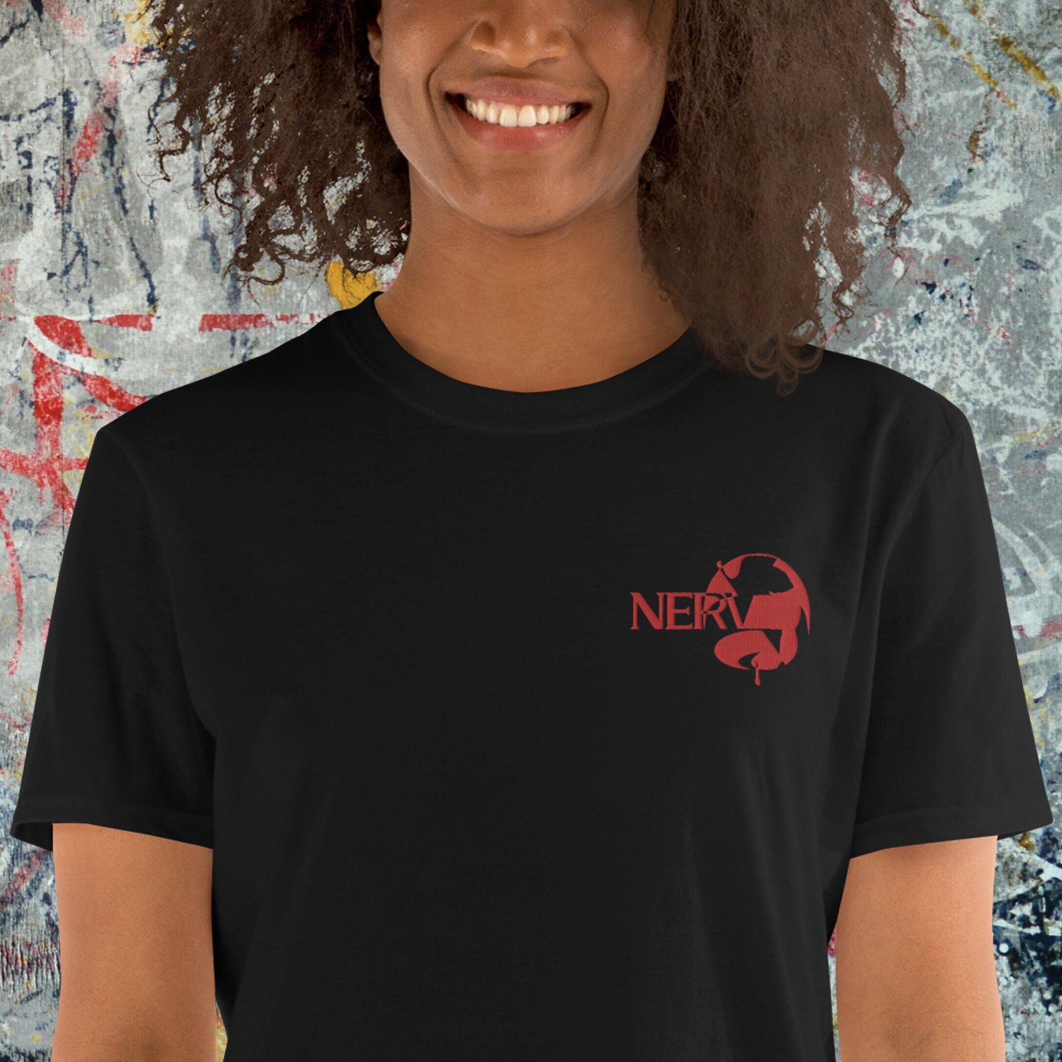 NERV Embroidered T-shirt Short-sleeve 